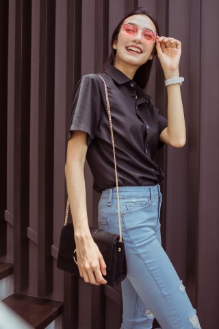Formal Shirt Oxford Shirt Short Sleeve NHB1500